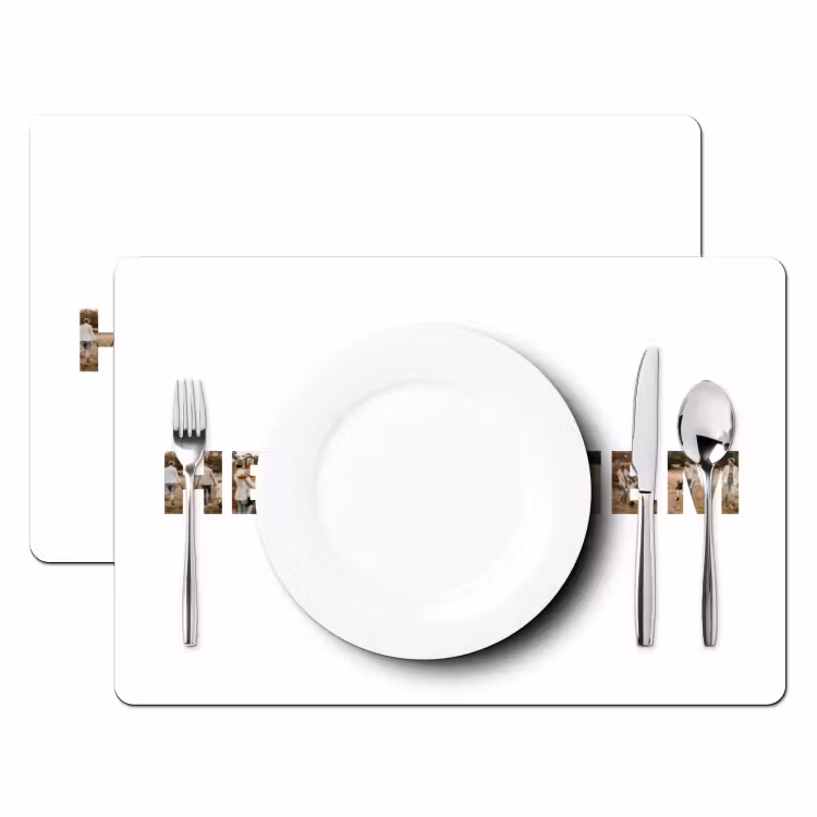 Gepersonaliseerde placemat - 6 stuks - Heit & Mem - Lettercollage — 2