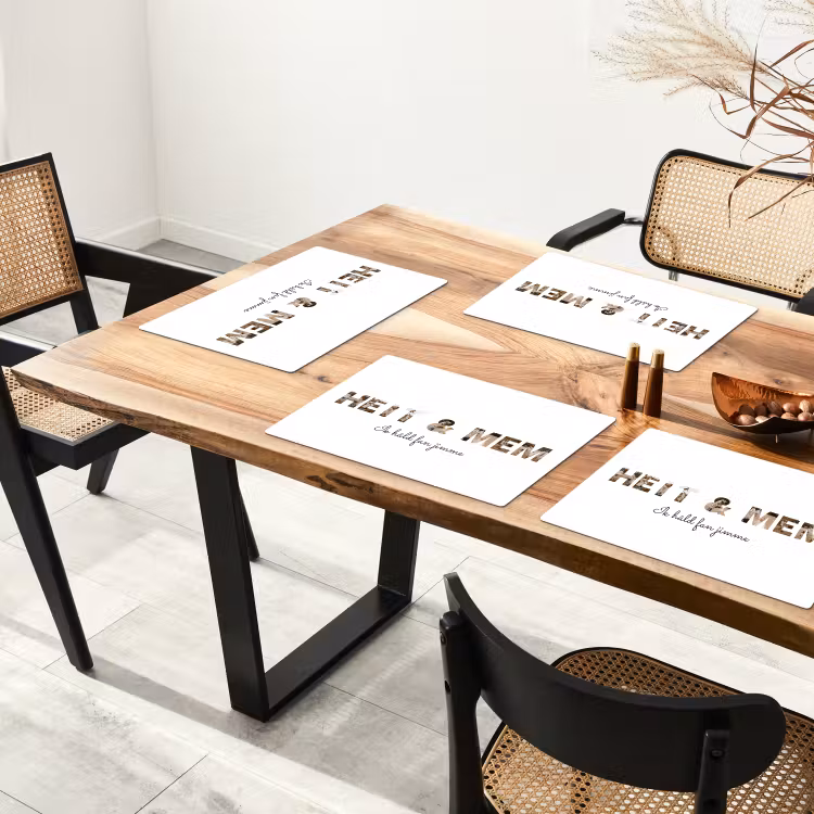Gepersonaliseerde placemat - 6 stuks - Heit & Mem - Lettercollage — 5