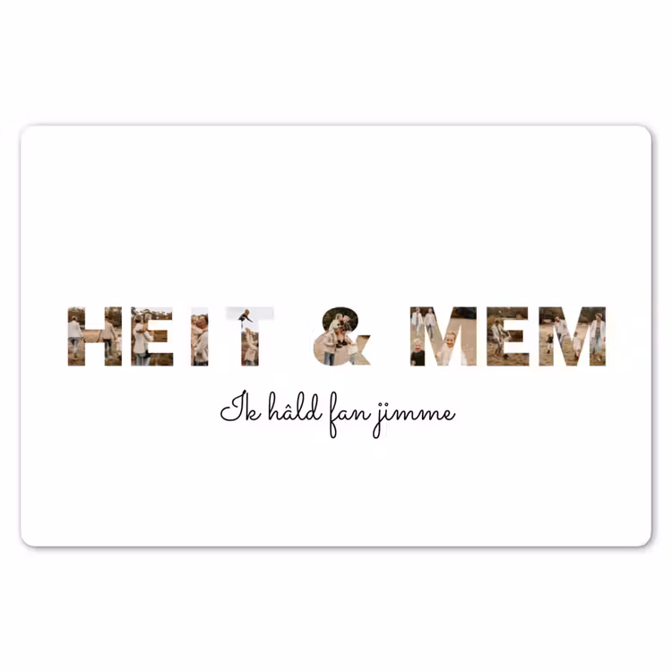 Gepersonaliseerde placemat - 6 stuks - Heit & Mem - Lettercollage — 7
