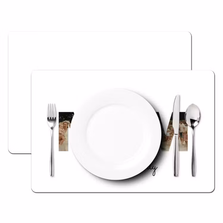 Gepersonaliseerde placemat - 6 stuks - Mem - Lettercollage — 2