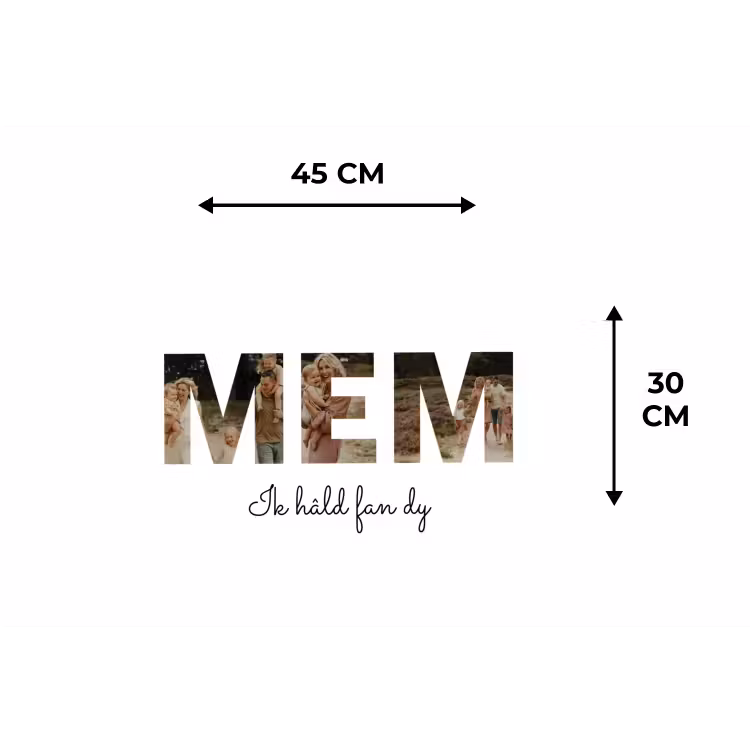 Gepersonaliseerde placemat - 6 stuks - Mem - Lettercollage — 3