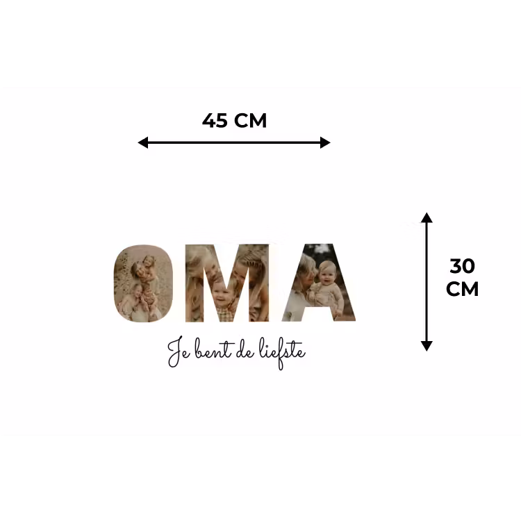 Gepersonaliseerde placemat - 6 stuks - Oma - Lettercollage — 3