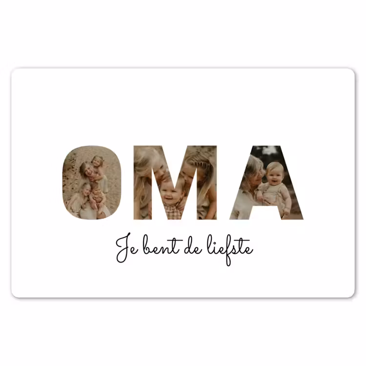 Gepersonaliseerde placemat - 6 stuks - Oma - Lettercollage — 7