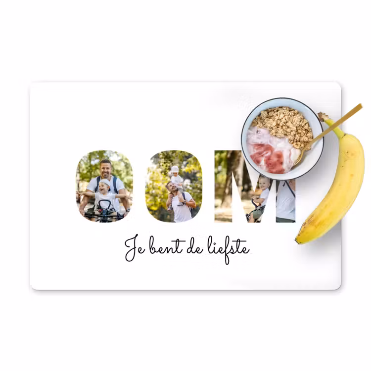 Gepersonaliseerde placemat - 6 stuks - Oom - Lettercollage — 1