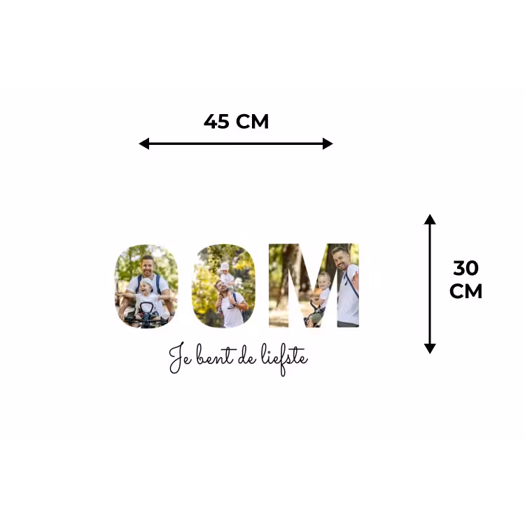 Gepersonaliseerde placemat - 6 stuks - Oom - Lettercollage — 3