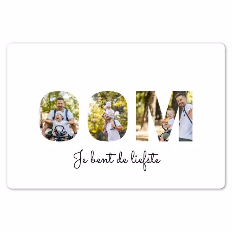 Gepersonaliseerde placemat - 6 stuks - Oom - Lettercollage — 7