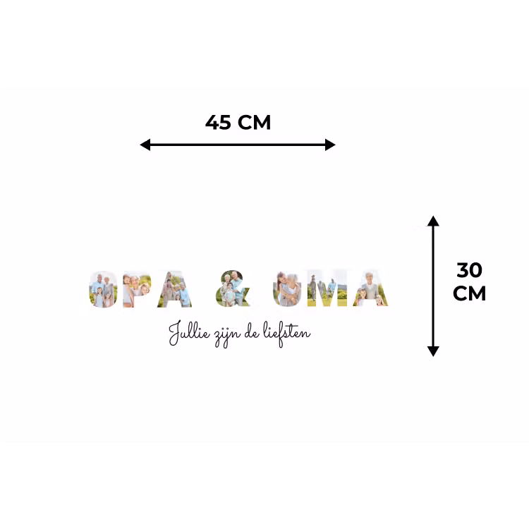 Gepersonaliseerde placemat - 6 stuks - Opa & Oma - Lettercollage — 3