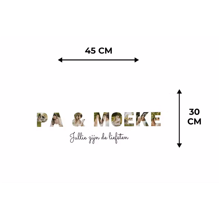 Gepersonaliseerde placemat - 6 stuks - Pa & Moeke - Lettercollage — 3