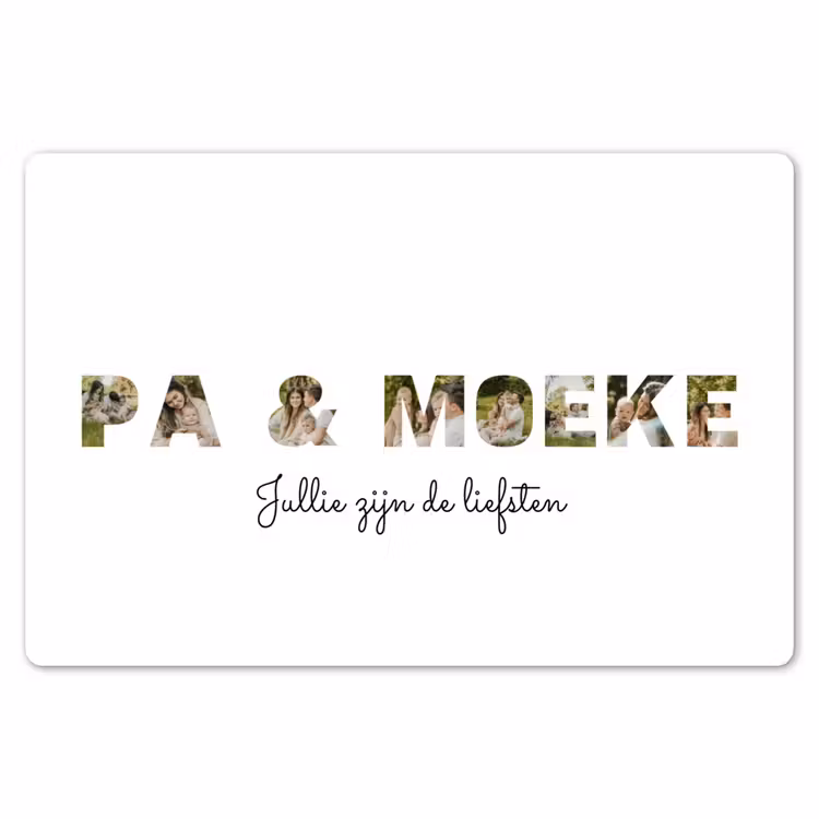 Gepersonaliseerde placemat - 6 stuks - Pa & Moeke - Lettercollage — 7