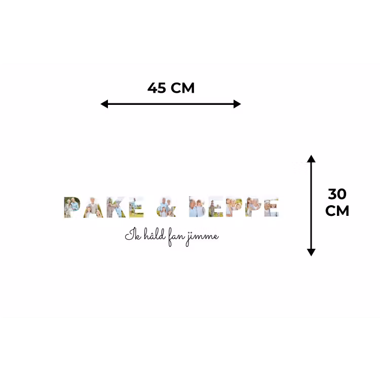 Gepersonaliseerde placemat - 6 stuks - Pake & Beppe - Lettercollage — 3