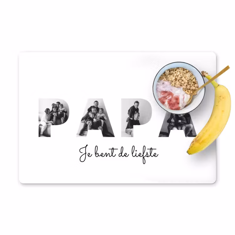 Gepersonaliseerde placemat - 6 stuks - Papa - Lettercollage — 1