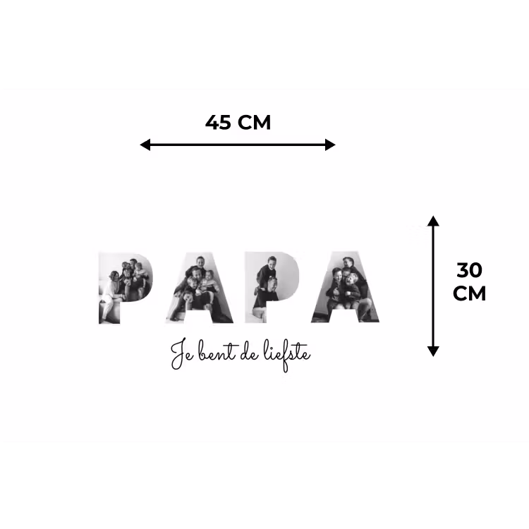 Gepersonaliseerde placemat - 6 stuks - Papa - Lettercollage — 3