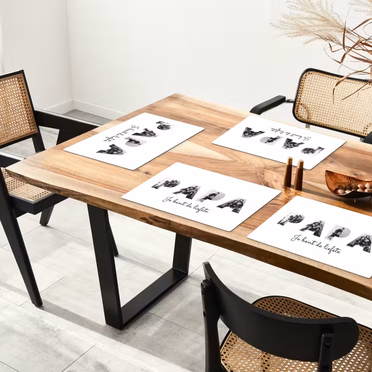 Gepersonaliseerde placemat - 6 stuks - Papa - Lettercollage — 5