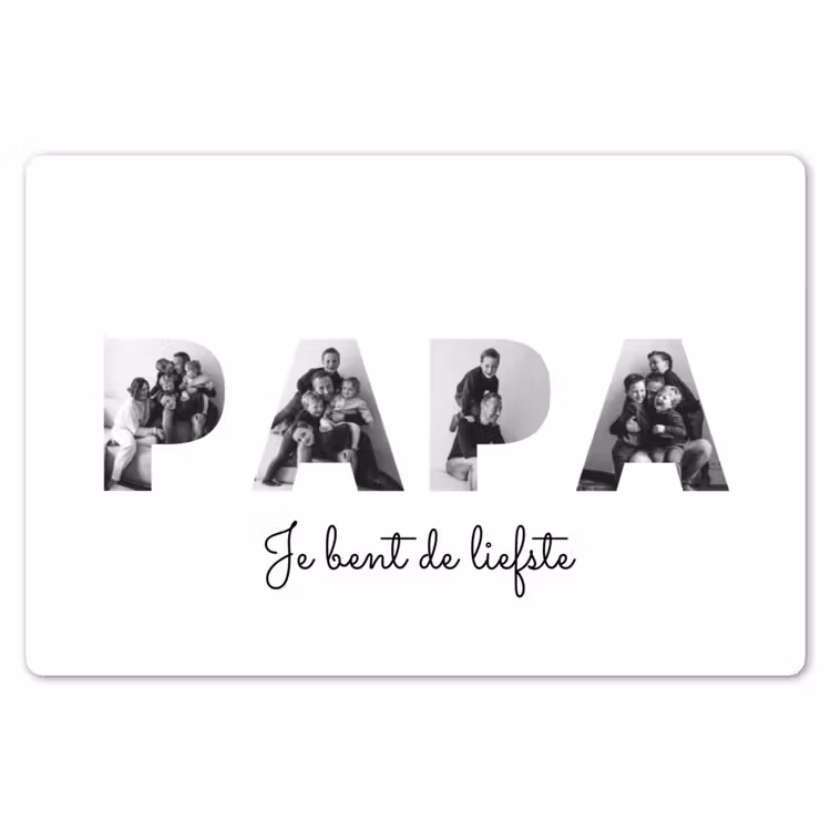 Gepersonaliseerde placemat - 6 stuks - Papa - Lettercollage — 7