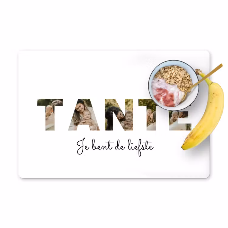 Gepersonaliseerde placemat - 6 stuks - Tante - Lettercollage — 1