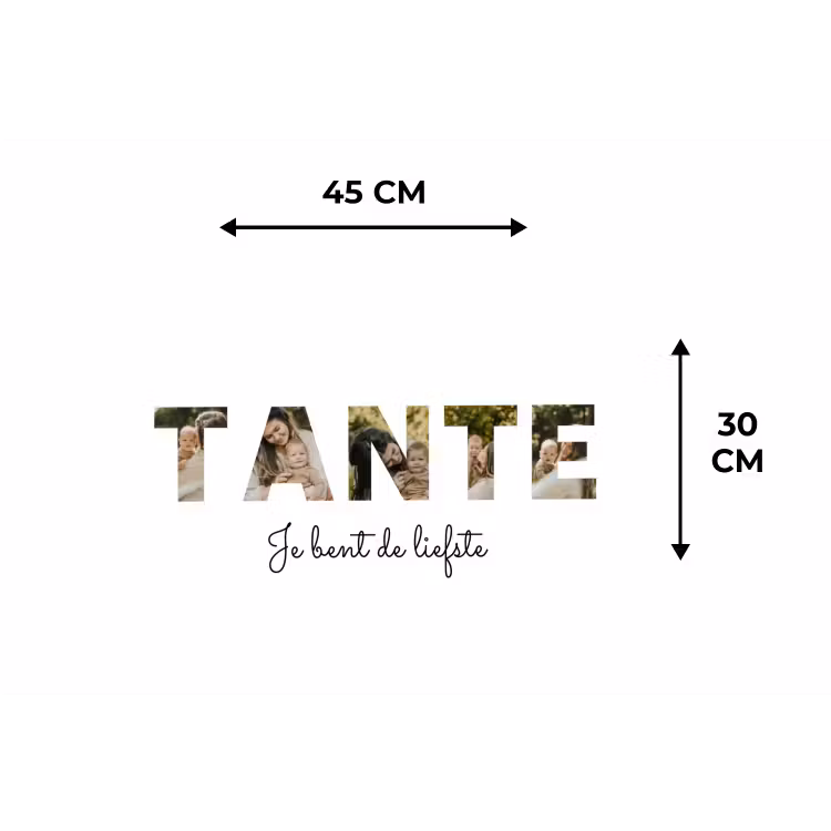 Gepersonaliseerde placemat - 6 stuks - Tante - Lettercollage — 3
