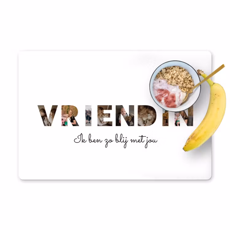 Gepersonaliseerde placemat - 6 stuks - Vriendin - Lettercollage — 1