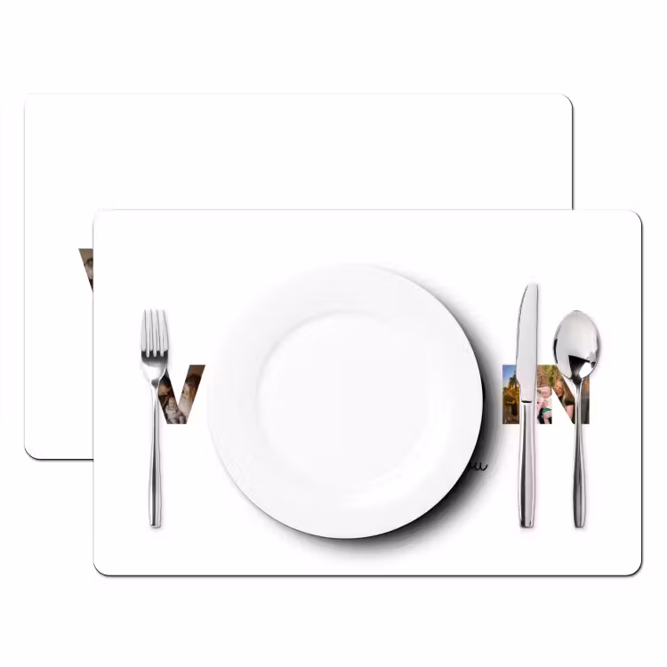 Gepersonaliseerde placemat - 6 stuks - Vriendin - Lettercollage — 2