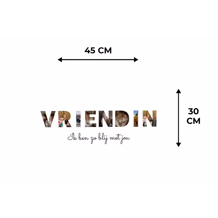 Gepersonaliseerde placemat - 6 stuks - Vriendin - Lettercollage — 3