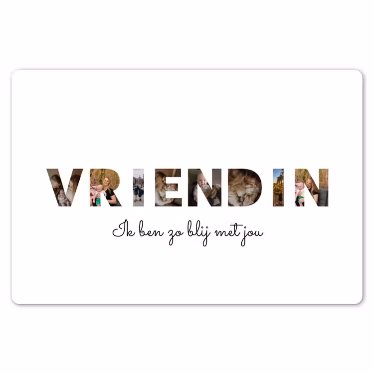 Gepersonaliseerde placemat - 6 stuks - Vriendin - Lettercollage — 7