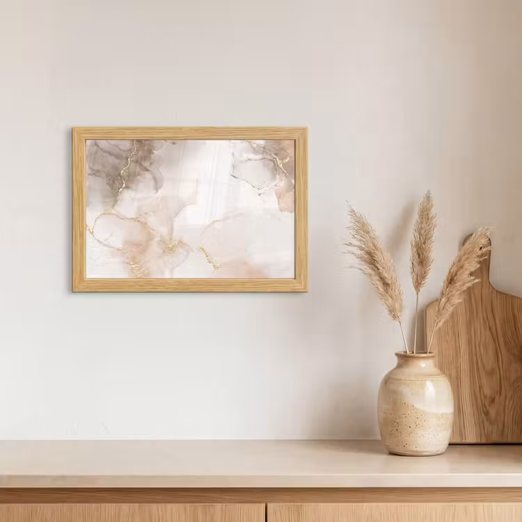 Poster met lijst - Marmer - Bruin - Gouden — 3