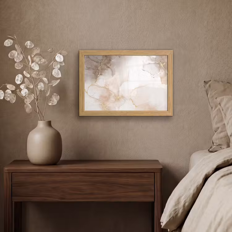 Poster met lijst - Marmer - Bruin - Gouden — 4
