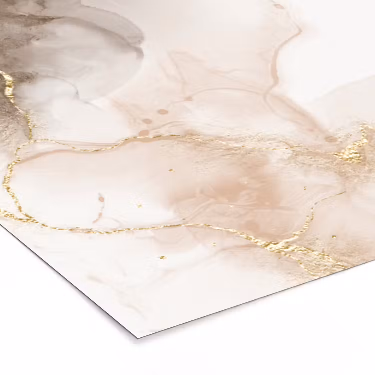 Poster met lijst - Marmer - Bruin - Gouden — 7