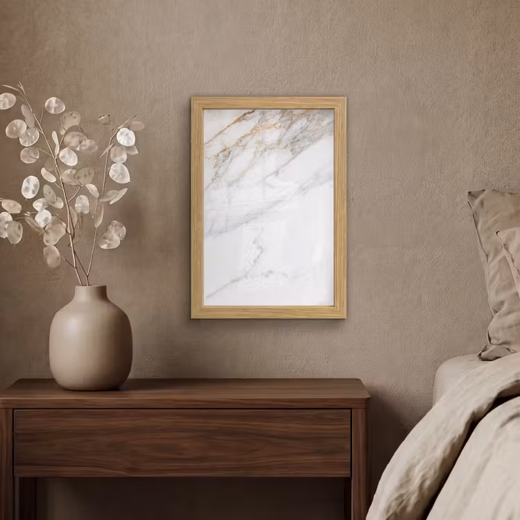 Poster met lijst - Marmer - Steen - Wit - Goud - Marmerlook - Steen - Luxe — 4