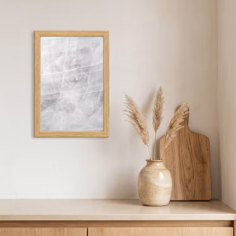 Poster met lijst - Marmer - Steen - Wit - Luxe - Marmerlook — 3