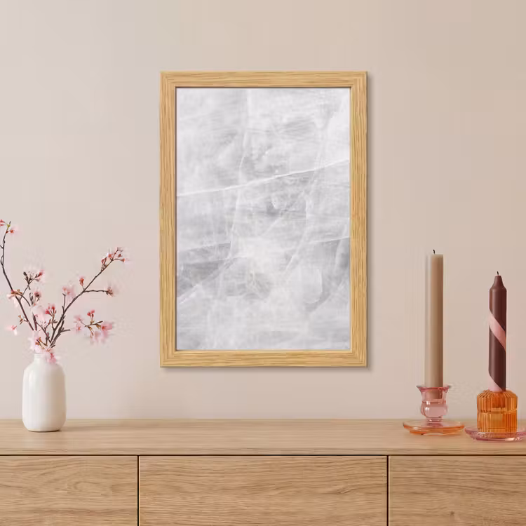 Poster met lijst - Marmer - Steen - Wit - Luxe - Marmerlook — 5