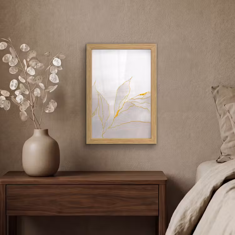 Poster met lijst - Marmerlook - Grijs - Goud - Chic - Marmer — 4