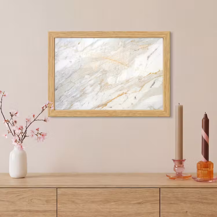 Poster met lijst - Zwart-wit foto van marmer — 5