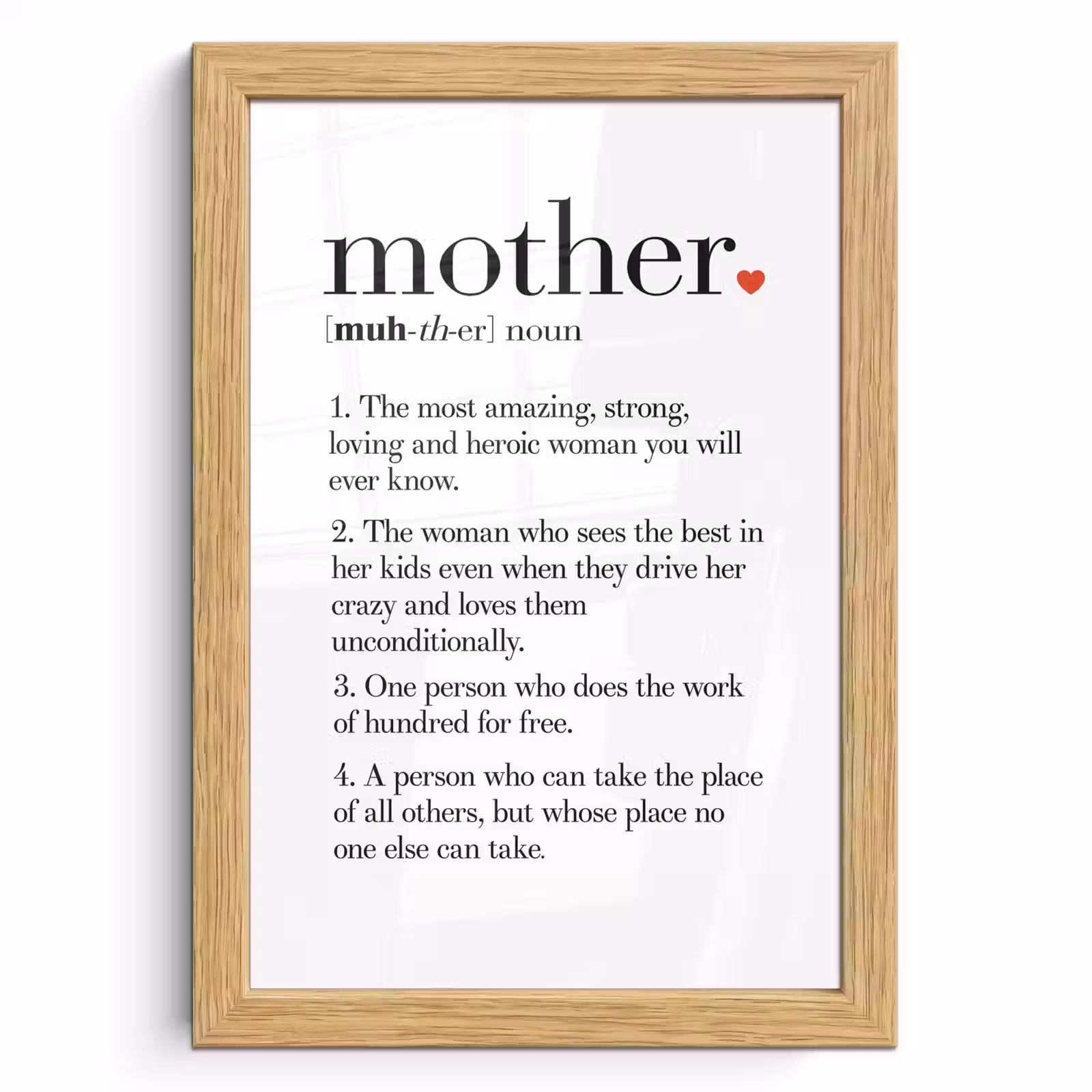 Poster met lijst - Moeder definitie - Quotes - Mother - Spreuken — 1