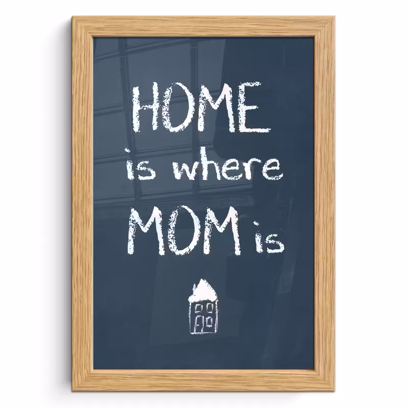 Poster met lijst - Quotes - Home is where mom is - Spreuken - Moeder — 1
