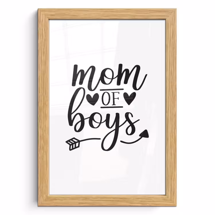 Poster met lijst - Jongens - Moederdag - Quotes — 1