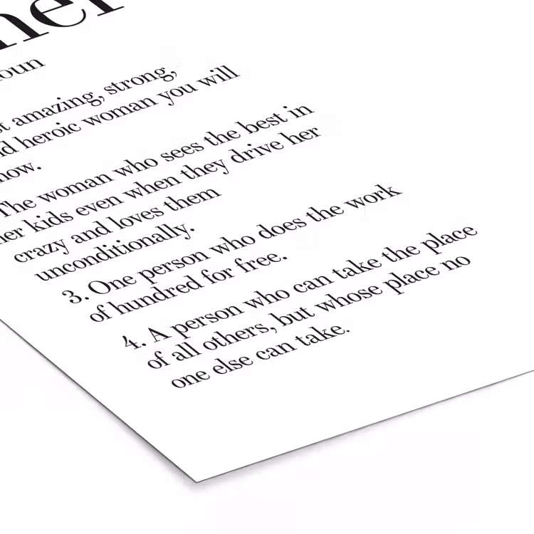 Poster met lijst - Moeder definitie - Quotes - Mother - Spreuken — 7