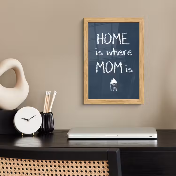Poster met lijst - Quotes - Home is where mom is - Spreuken - Moeder — 2