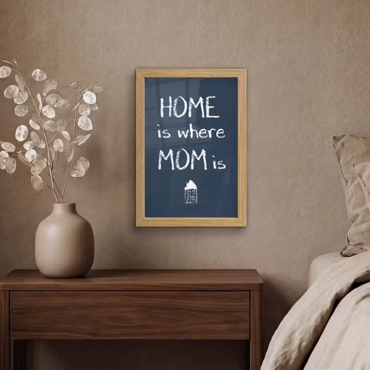 Poster met lijst - Quotes - Home is where mom is - Spreuken - Moeder — 4