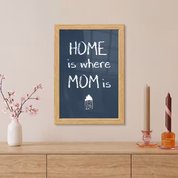 Poster met lijst - Quotes - Home is where mom is - Spreuken - Moeder — 5