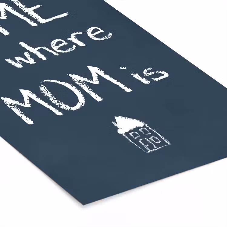 Poster met lijst - Quotes - Home is where mom is - Spreuken - Moeder — 7