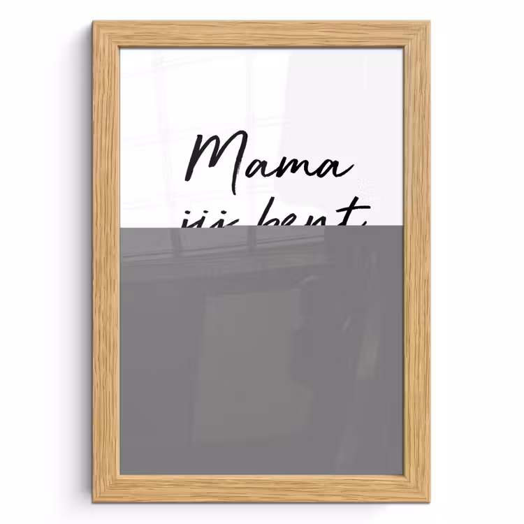 Poster met lijst - Quotes - Mama jij bent de liefste - Moeder - Spreuken — 1