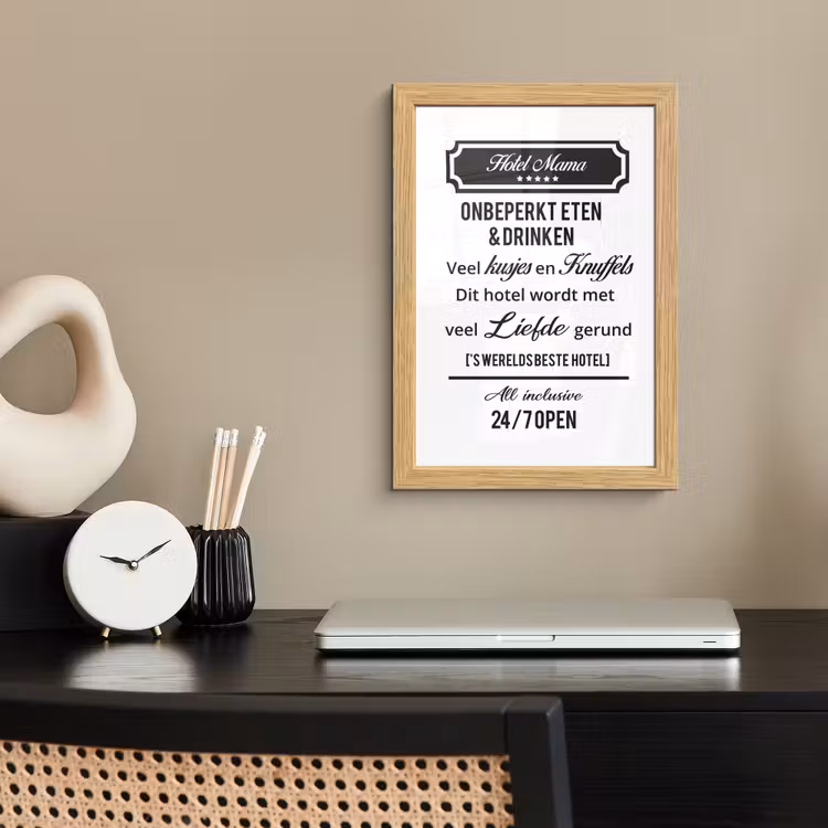 Poster met lijst - Quotes - Mama - Spreuken - Hotel mama — 2