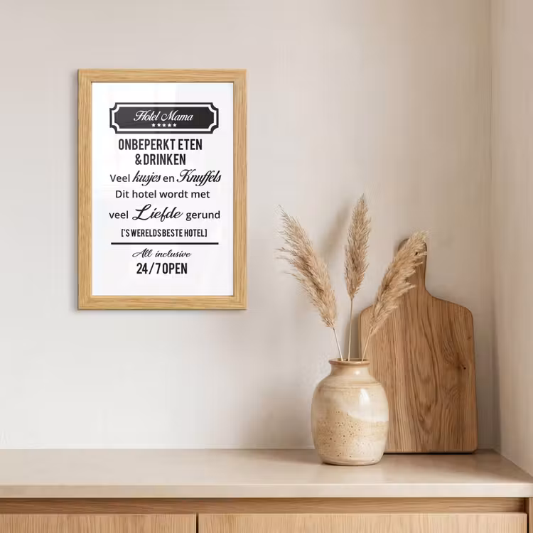 Poster met lijst - Quotes - Mama - Spreuken - Hotel mama — 3