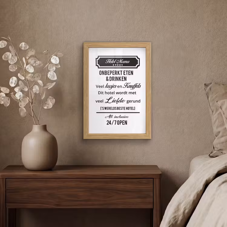 Poster met lijst - Quotes - Mama - Spreuken - Hotel mama — 4