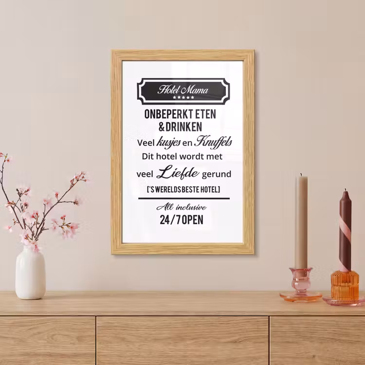 Poster met lijst - Quotes - Mama - Spreuken - Hotel mama — 5