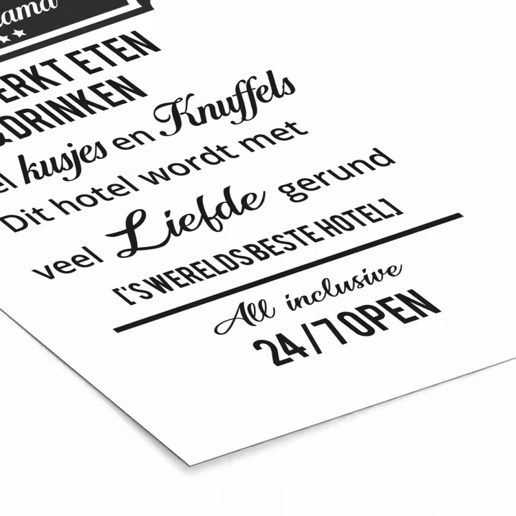 Poster met lijst - Quotes - Mama - Spreuken - Hotel mama — 7