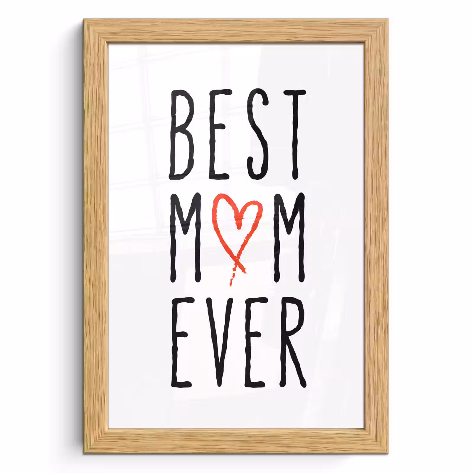 Poster met lijst - Best mom ever - Spreuken - Mama - Quotes — 1