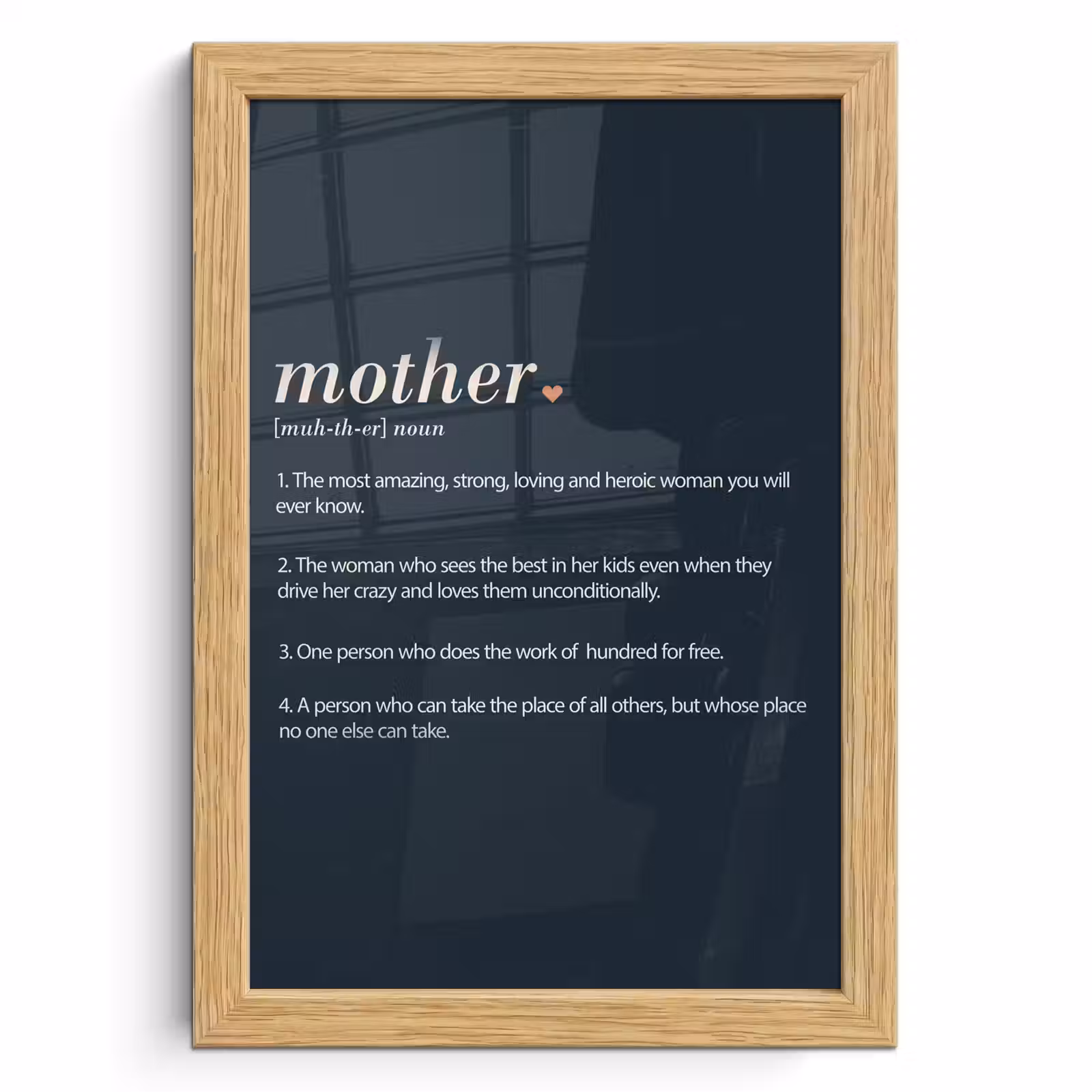 Poster met lijst - Mama definitie - Mother - Quotes - Spreuken — 1