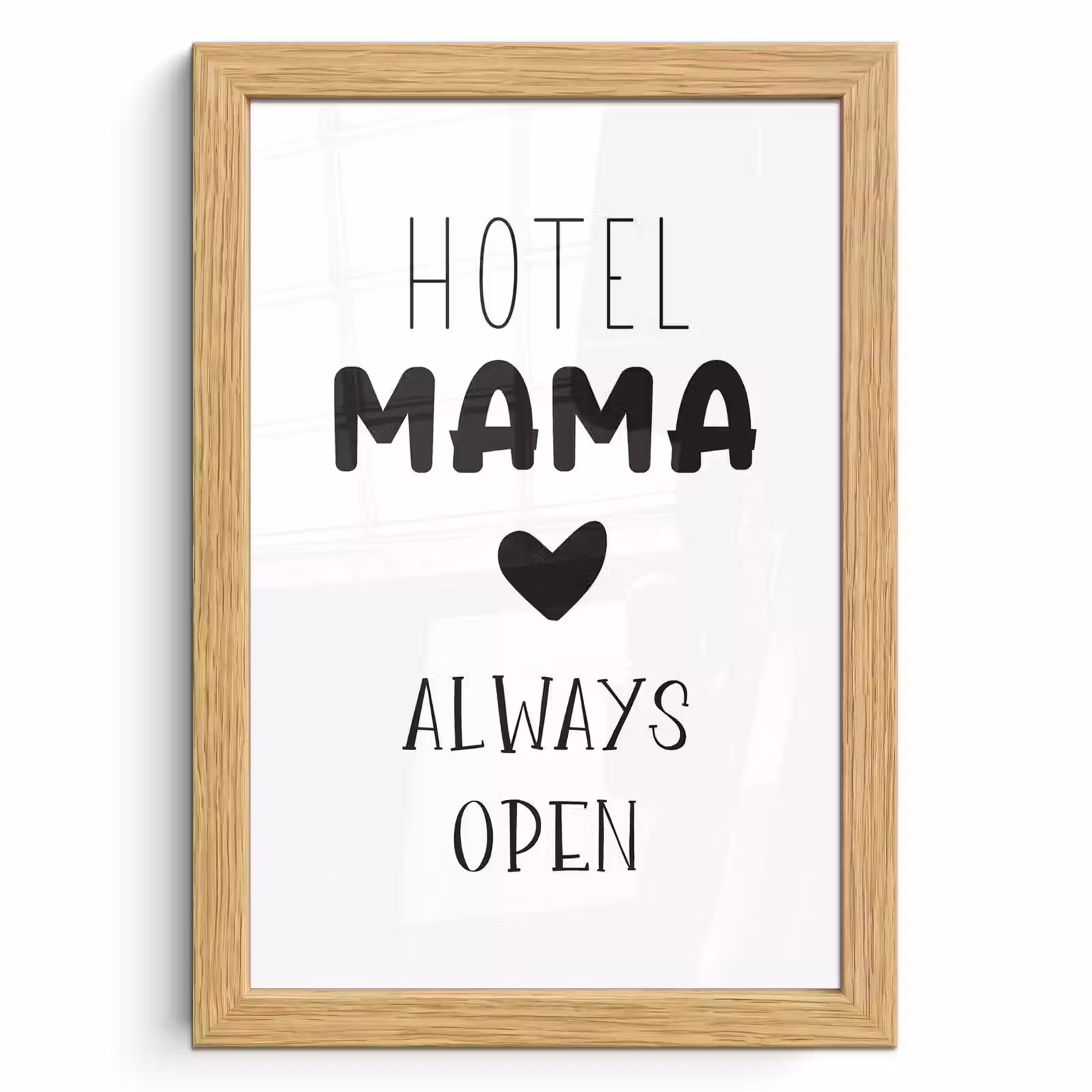 Poster met lijst - Spreuken - Hotel mama always open - Quotes - Mama — 1