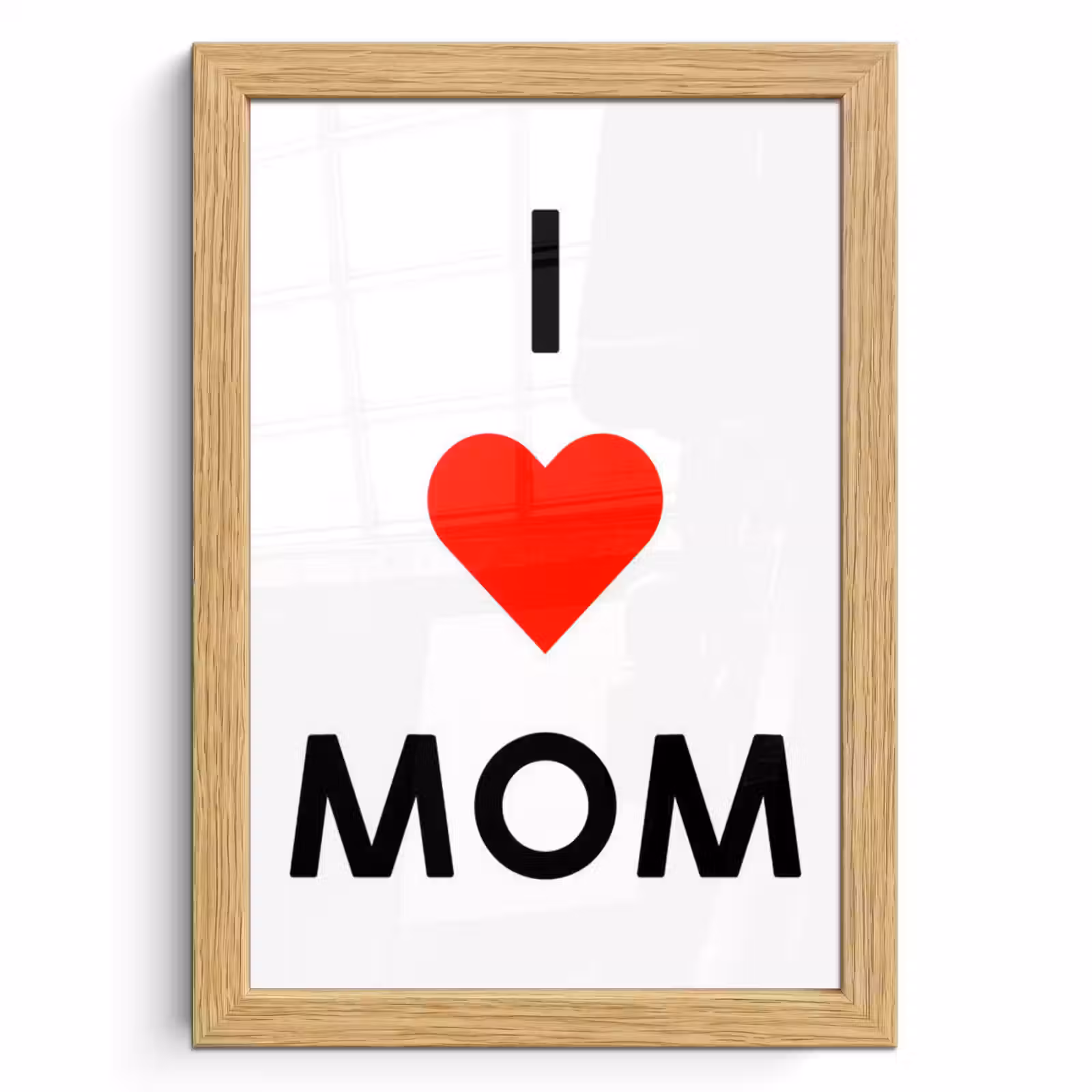 Poster met lijst - Spreuken - Quotes I Love Mom - Moederdag - Mama - Mama cadeau — 1